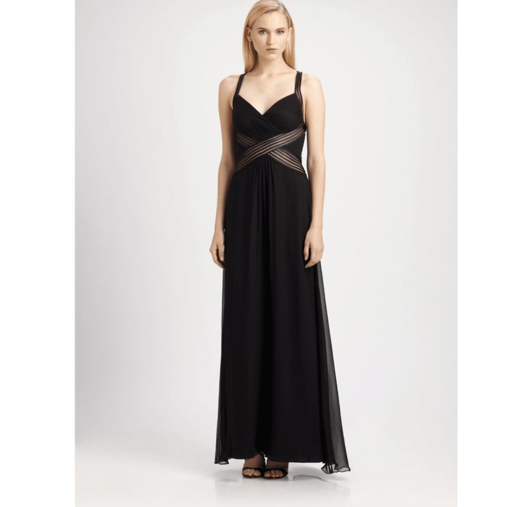 CHIFFON CREPE DRESS Aidan Mattox